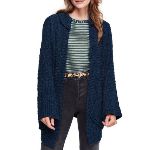 Free People Sweaters - NWOT FREE PEOPLE Phantom Cardigan Blue #AH20